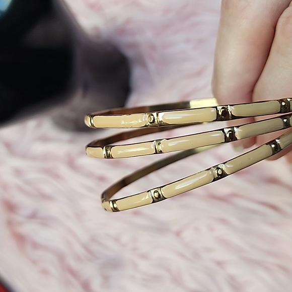 Enamel bangle bracelets set of 3 - Picture 4 of 4